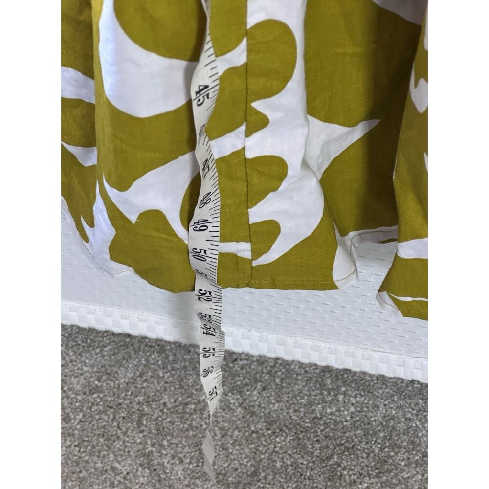 MEADOW RHODES mustard white abstract floral Cotton India tiered midi dress XL - Picture 5 of 10